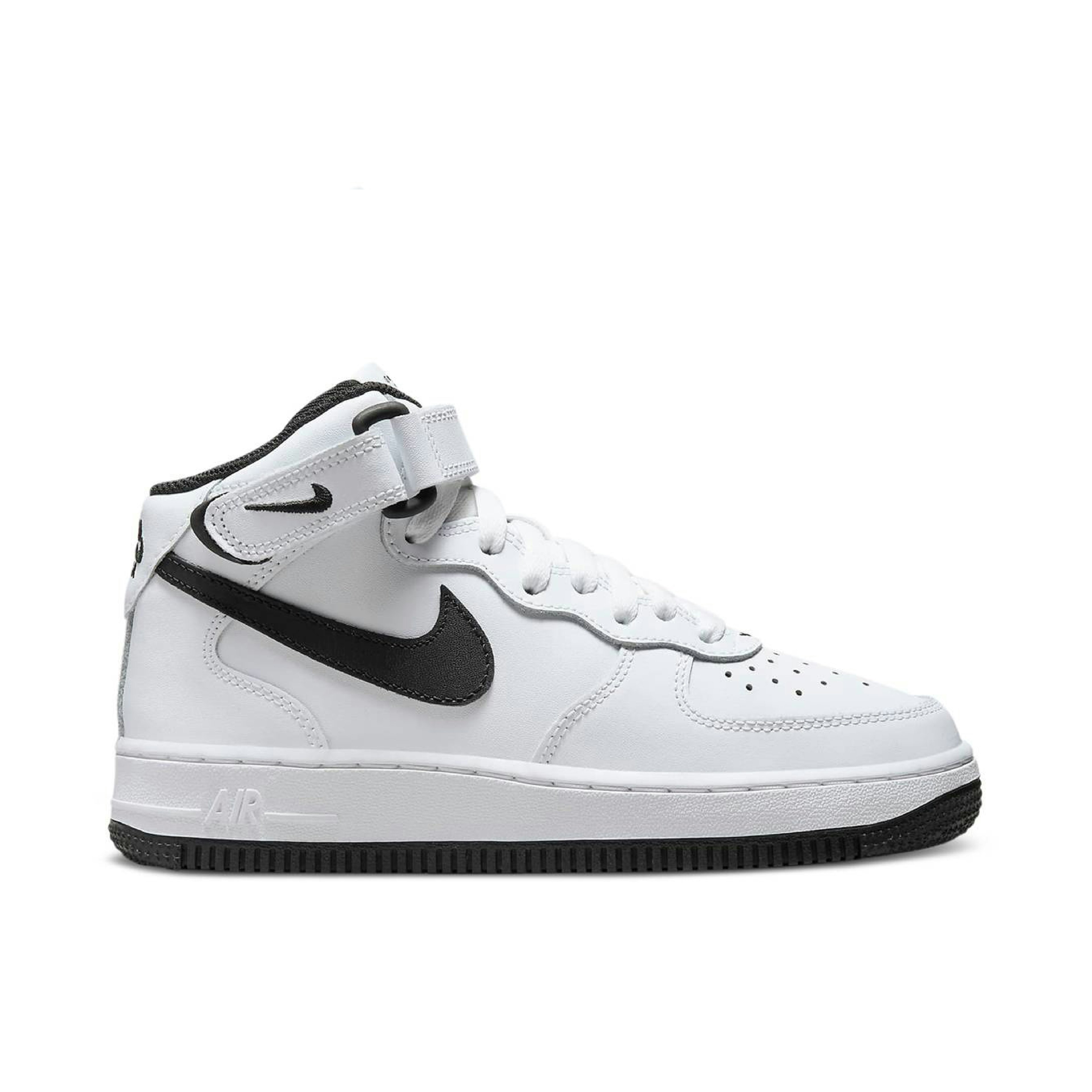 Nike Air Force 1 Mid LE White Black GS